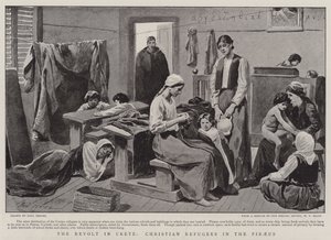 The Revolt in Crete, Christian Refugees in the Piraeus